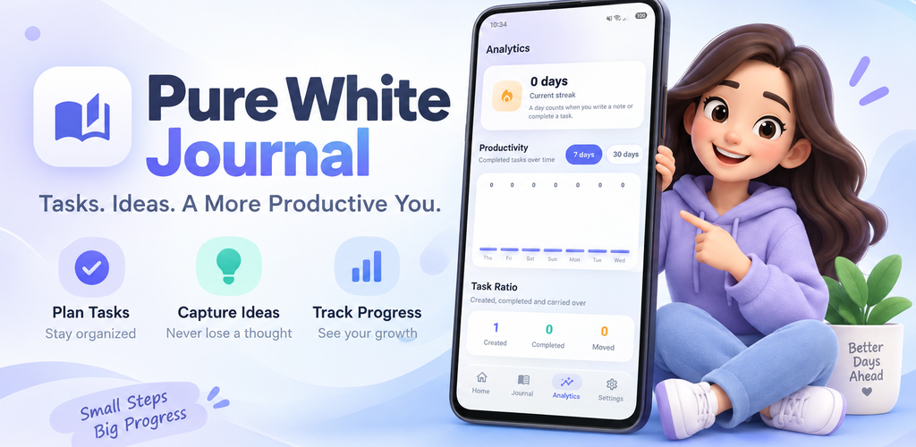 Pure White Journal promotional artwork